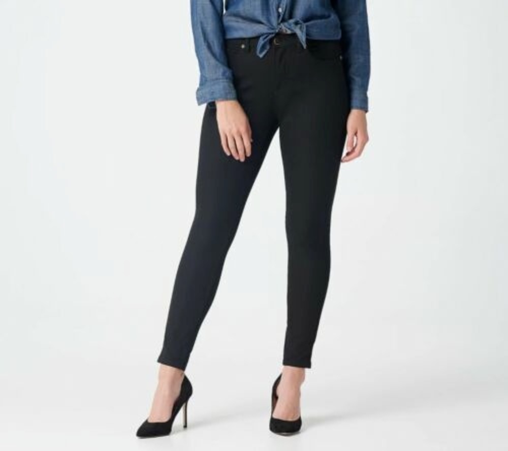 G.I.L.I. Dual Stretch Colored Denim Ankle Pants Noir Black Size 6